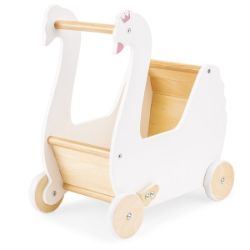 Wózek dla lalek drewniany