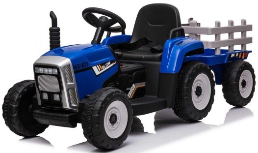 traktor na akumulator z przyczepą xmx611 niebieski + pilot