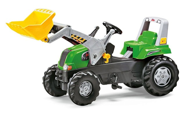 rolly toys junior zielony traktor na pedały z łyżką