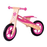 Rowerek biegowy z drewna dla dziewczynek